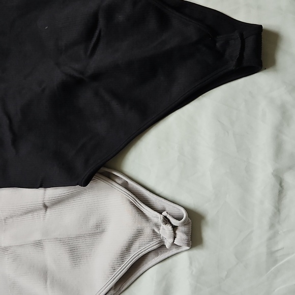 QQQ Black and Gray Bodysuit Set, Size L - Picture 6 of 8